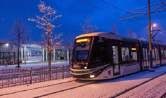 Kocaeli Büyükşehir’in milyonluk yatırımları beyaz örtü ile kaplandı;  Dev yatırımlardan kartpostallık görüntüler