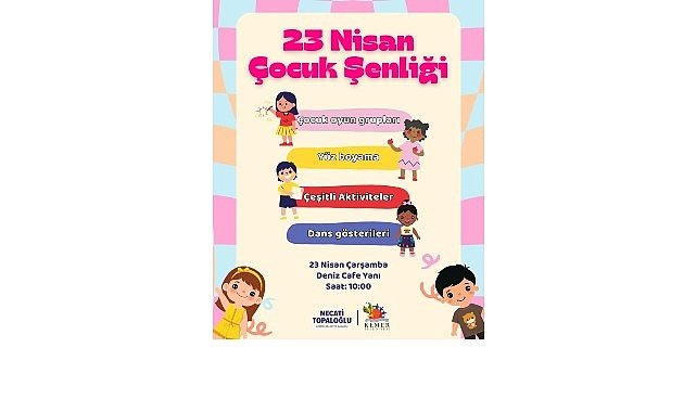 Kemer Belediyesi’nden 23 Nisan Çocuk Şenliği