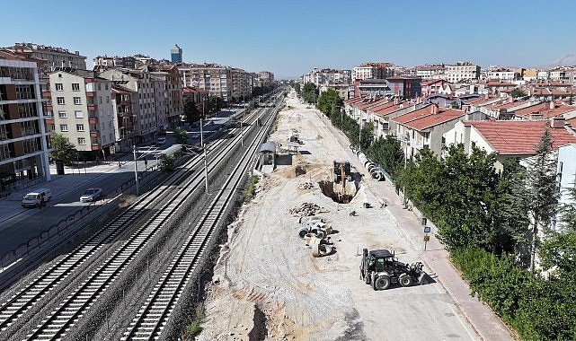Başkan Altay: “Konya Tarihinin En Önemli Ulaşım Yatırımlarından KONYARAY Banliyö Hattında Çalışmalar Yarıyı Geçti”