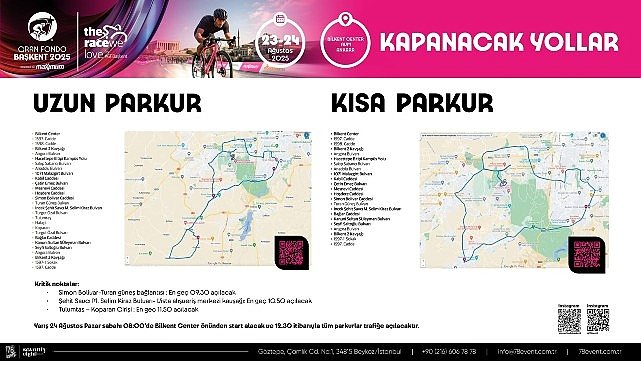 Gran Fondo Başkent Bisiklet Yarışı -24 Ağustos Pazar Günü Kapanacak Yollar Bilgisi