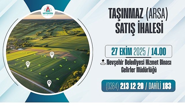 Nevşehir Belediyesi’nden 2 Adet Taşınmaz Satış İhalesi