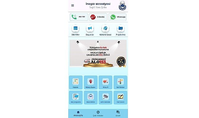 İnegöl Belediyesi’nin Tüm Hizmetleri Cebinizde