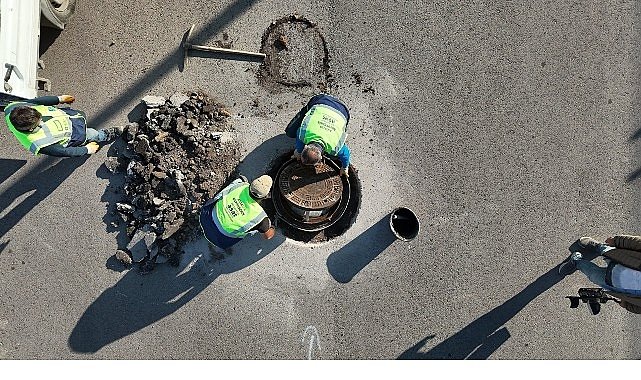 ASAT’tan kanalizasyon hattı temizliği ve kapak düzenleme çalışması
